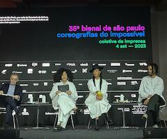 Conferencia de prensa “Coreografías de lo imposible”. Curadores: Manuel Borja Villel, Diane Lima, Grada Kilomba y Hélio Menezes.