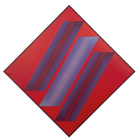 Ari Brizzi. Tres tensiones Nº 4, acrilico sobre tela- 150 X 150 cm. 1971