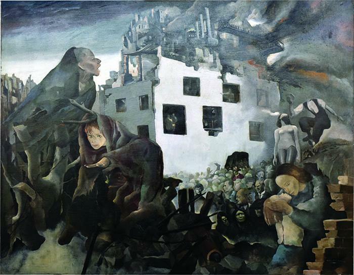 Mariette Lydis, “De la malicia y del odio”, 1940, óleo sobre tela, 114 x 145 cm. Colección Museo Nacional de Bellas Artes.