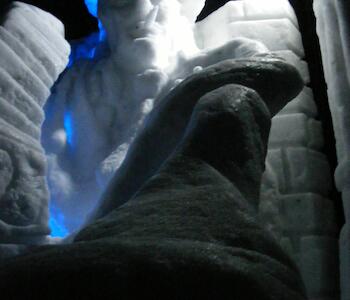 El trío de escultores, "Opus G", representa a Argentina en el Internacional de Escultura en Nieve