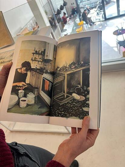 Obra del libro, "Cuando se caen las paredes". Fotografía Arte Online