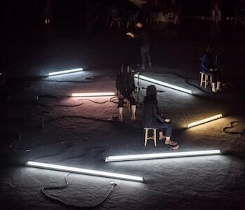 Emmanuelle Raynaut, en una Performance de BIENALSUR