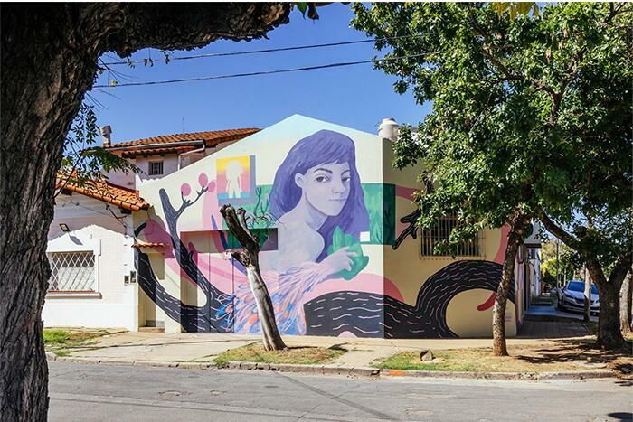 Mural de Irene Lasivita en el partido de San martín
