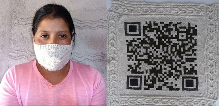 Tapabocas y QR realizados por Marisel Castillo (Salta)