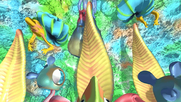 Detalle de "Hallucigenia" Instalación virtual 2020
