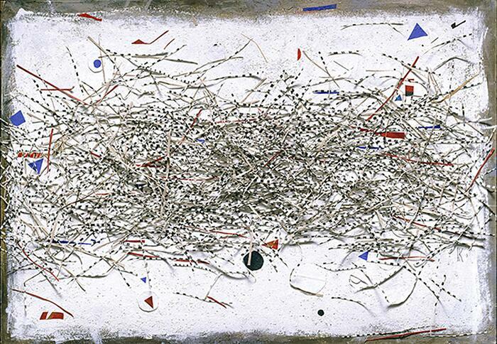 Serie del Tigre, 2003, acrílico con recortes de tela pintada sobre cartón, 70x100 cm