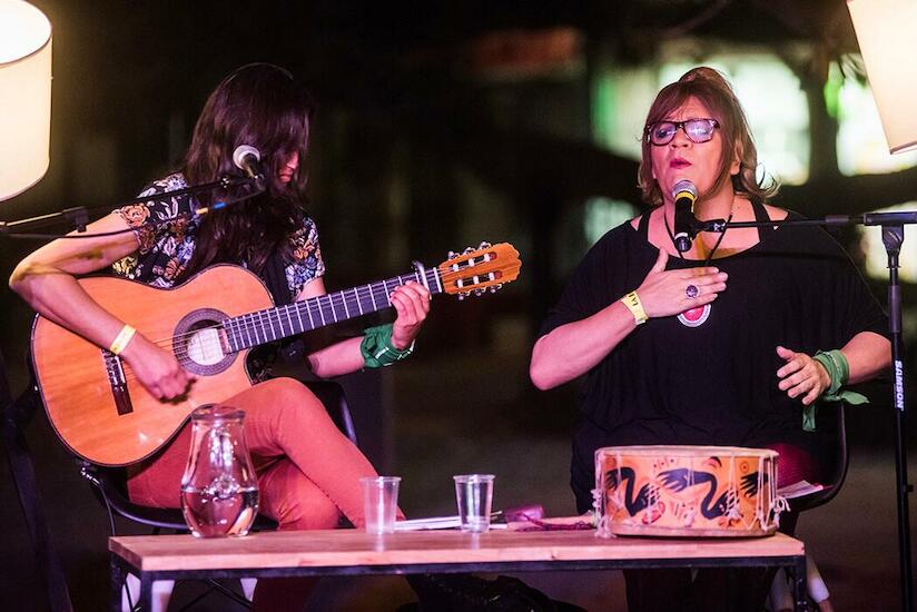 Performance Territorio Bienal Poemario Transpirado