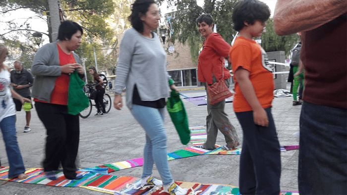 Tejiendo y caminando el camino, #8M, 2018 y 2019.