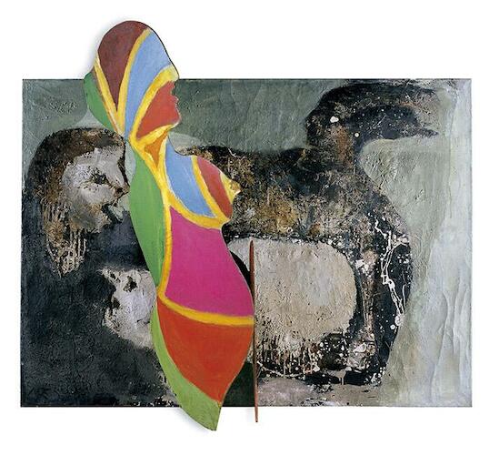 Eroticón, Oleo y esmalte sobre tela y acrílico sobre madera, 116 x 140 x 30cm, 1965. Colección Familia Noé