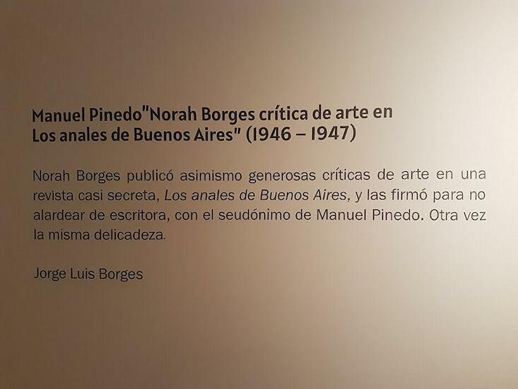 Manuel Pinedo: Norah Borges crítica de arte en los Anales de Buenos Aires