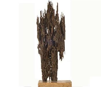 Gerstein, Noemí (Argentina, Buenos Aires, 1908 - Argentina, Buenos Aires, 1996) Fecha:1961, Técnica: Caños de bronce soldados, Soporte: sobre base de mármol Medidas:190 x 59 x 42 cm.