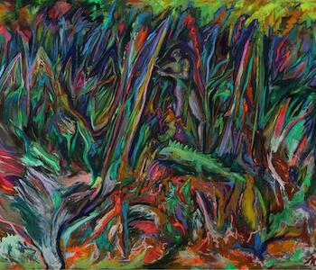 Noé, Luis Felipe, "En la maraña", Fundación Antorchas, Año: 1986, Técnica: Acrílico, Estilo: neoexpresionismo, Soporte: sobre tela, Medidas: 200 x 250 cm