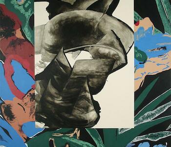 Pintura abstracta con connotaciones de danza,  Autor: Kemble, Kenneth, Fecha: 1992, Técnica: Acrílico  Objeto: Pintura sobre tela, Medidas: 193 x 200 cm