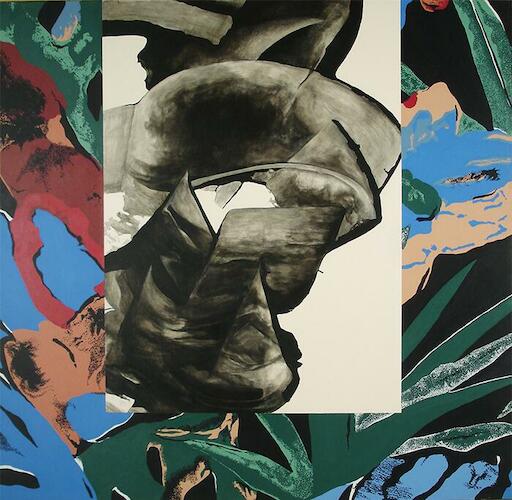 Pintura abstracta con connotaciones de danza, Autor: Kemble, Kenneth, Fecha: 1992, Técnica: Acrílico Objeto: Pintura sobre tela, Medidas: 193 x 200 cm