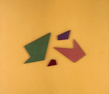 Pintura N° 153  Autor: Lozza, Raúl. Fecha: 1948. Técnica: Óleo pulido sobre hardboard. Medidas: 104,5 x 114 cm. 