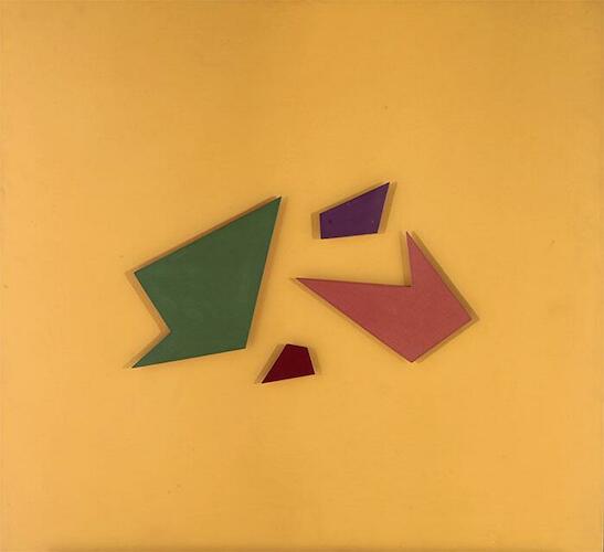 Pintura N° 153  Autor: Lozza, Raúl. Fecha: 1948. Técnica: Óleo pulido sobre hardboard. Medidas: 104,5 x 114 cm. 