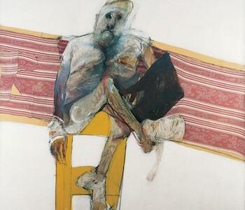 L.E.S.  Autor: Alonso, Carlos (Argentina, Tunuyán, 1929 - ) Origen: Donación, Mallah, Simone. 1984  Fecha: ca. 1963. Período: Arte Siglo XX - XXI (1945-actualidad) Técnica: Carbonilla, Acrílico, Papel sobre tela. Medidas: 200 x 200 cm. 