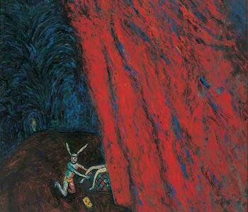 En cada sueño habita una pena, Autor: Prior, Alfredo. Fecha: 1985. Técnica: Acrílico sobre tela. Medidas: 200 x 180 cm. 