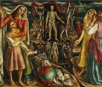 El drama. Autor: Forner, Raquel. Fecha: 1942. Técnica: Óleo sobre tela. Medidas: 126 x 174 cm.