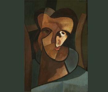 Autorretrato, Autor: Pettoruti, Emilio. Fecha: 1918. Técnica: Óleo sobre hardboard. Medidas: 54 x 40 cm. 