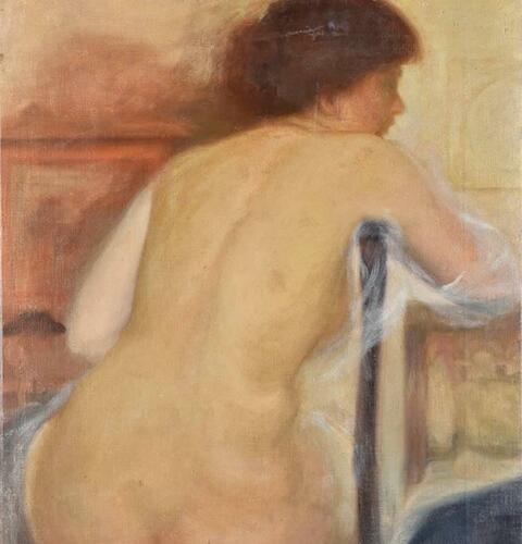 Lía Correa Morales, “Torso”, óleo sobre tela, 60 x 50 cm. Colección Museo Nacional de Bellas Artes, imagen gentileza del MNBA - recorte -