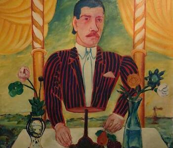 Ricardo Garabito. Autorretrato, 1963 Óleo s/hardboard 90 x 90