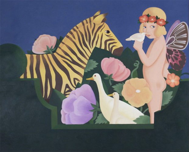 Cupido de Edgardo Giménez, óleo sobre madera 140 x 175 cm. 1964