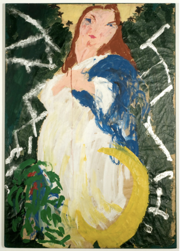 Diana Aisenberg  (Ciudad de Buenos Aires, Argentina, 1958) Madonna, 1983  Óleo sobre papel montado en madera, 120 x 84 cm Donación de la artista, 2012 Colección Museo Nacional de Bellas Artes