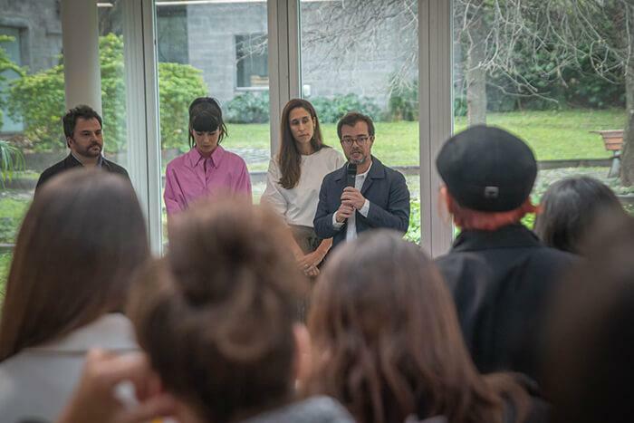 Diego Radivoy, Director General de Desarrollo Cultural y Creativo; Melina Ruiz Natali, Coordinadora de Semana del Arte; Josefina Piacenza, Gerente Operativo de Artes Visuales de la DGDCC; Enrique Avogadro, Ministro de Cultura de GCBA