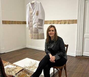 Viviana Rodríguez en el Museo Histórico Sarmiento