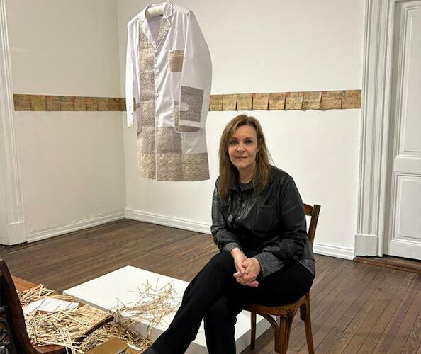 Viviana Rodríguez en el Museo Histórico Sarmiento