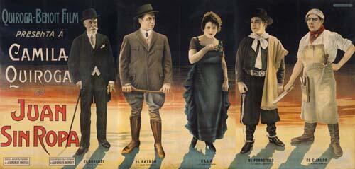 Afiche, que abre la muestra, del film Juan sin ropa, 1919.